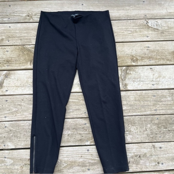 Eileen fisher stretch pointe Ankle Zip pull on dress pants Black Medium ankle